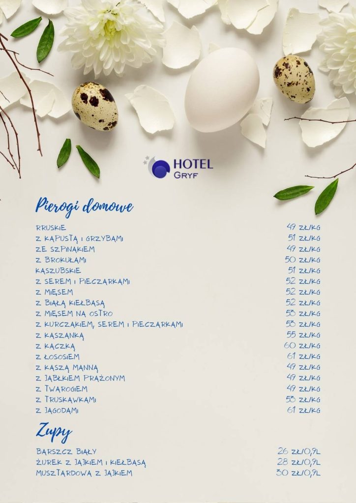 Szczegółowa oferta przyjęć okolicznościowych - wariant 2